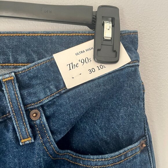 NWT Abercrombie & Fitch The 90's Straight Ultra High Rise Jeans 30 10 Long - Picture 5 of 11